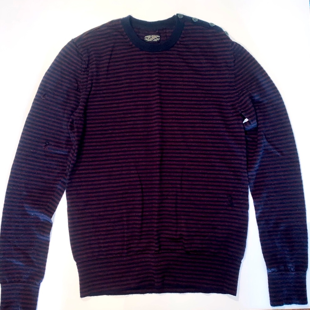 All Saints Men’s Distressed Merino Wool Sweater